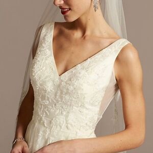 David's Bridal Ivory Ball Gown WG3877
